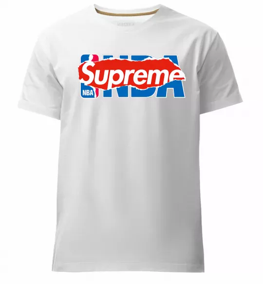 Чоловіча преміум футболка Supreme NBA Білий фото