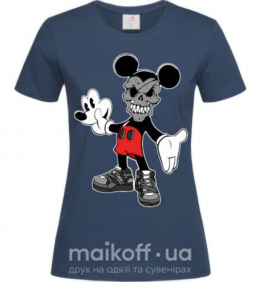 Жіноча футболка Scary Mickey Темно-синій фото
