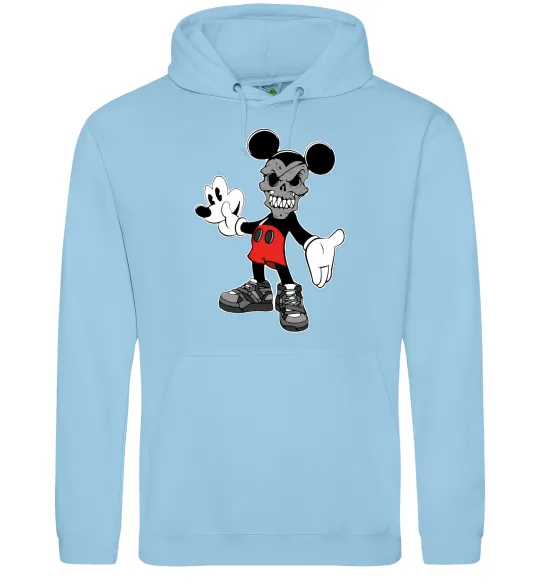 Чоловіча толстовка (худі) Scary Mickey Блакитний фото