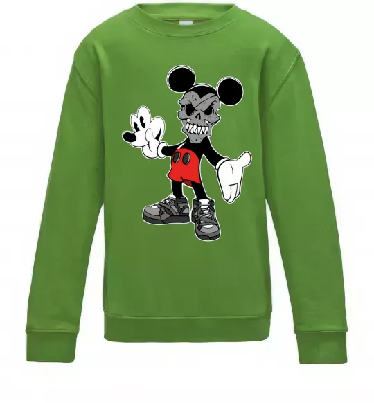 Дитячий світшот Scary Mickey Лаймовий фото