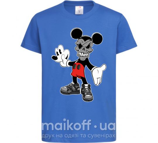Дитяча футболка Scary Mickey Яскраво-синій фото