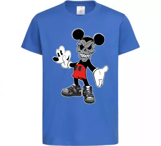 Дитяча футболка Scary Mickey Яскраво-синій фото