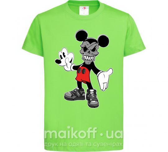 Детская футболка Scary Mickey Лаймовый фото