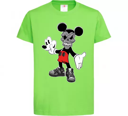 Дитяча футболка Scary Mickey Лаймовий фото