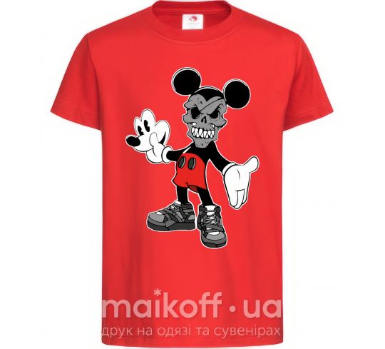 Дитяча футболка Scary Mickey Червоний фото