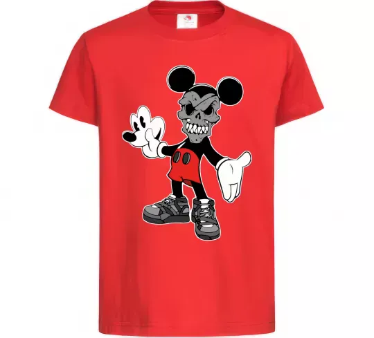 Дитяча футболка Scary Mickey Червоний фото