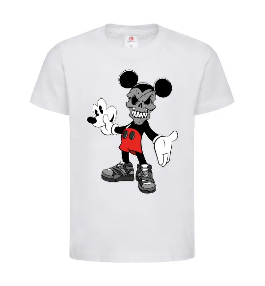 Дитяча футболка Scary Mickey Білий фото