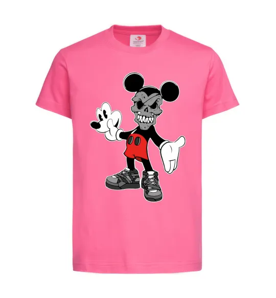 Дитяча футболка Scary Mickey Яскраво-рожевий фото