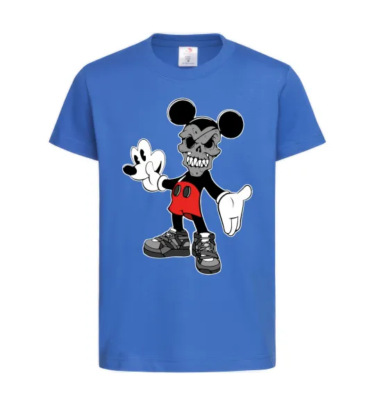 Дитяча футболка Scary Mickey Яскраво-синій фото