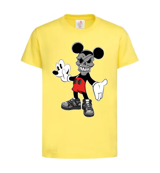 Дитяча футболка Scary Mickey Лимонний фото