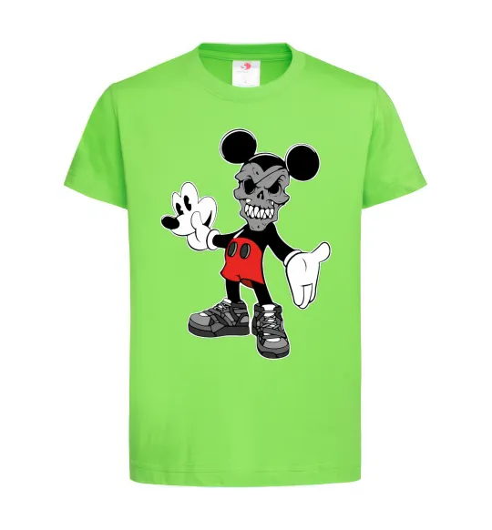 Дитяча футболка Scary Mickey Лаймовий фото
