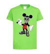 Дитяча футболка Scary Mickey Лаймовий фото