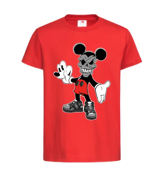 Дитяча футболка Scary Mickey Червоний фото