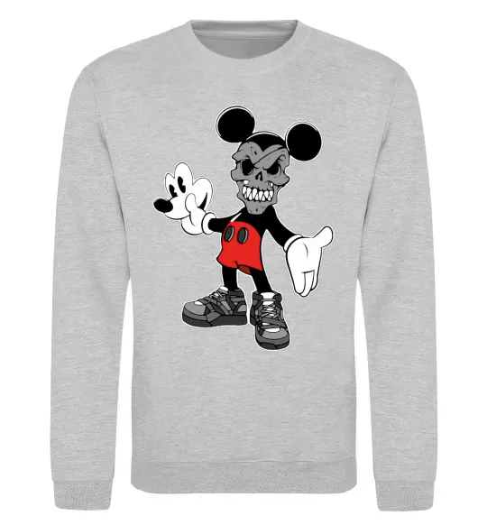 Свитшот Scary Mickey Серый меланж фото
