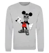 Свитшот Scary Mickey Серый меланж фото