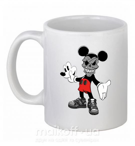 Чашка керамическая Scary Mickey Белый фото