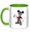 Чашка с цветной ручкой Scary Mickey Зеленый фото