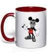 Чашка с цветной ручкой Scary Mickey Красный фото