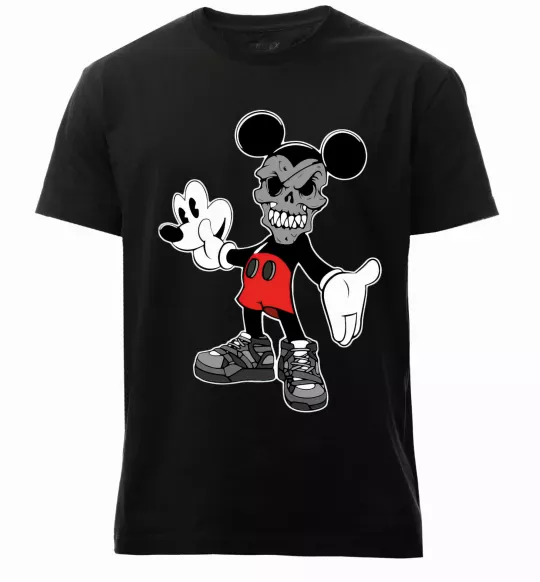 Мужская премиум футболка Scary Mickey Черный фото