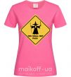 Женская футболка You shall not pass sign Ярко-розовый фото