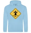 Чоловіча толстовка (худі) You shall not pass sign Блакитний фото