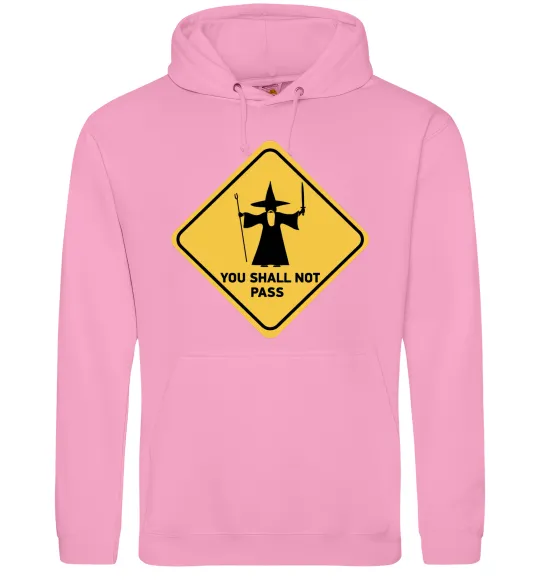 Жіноча толстовка (худі) You shall not pass sign Рожевий фото