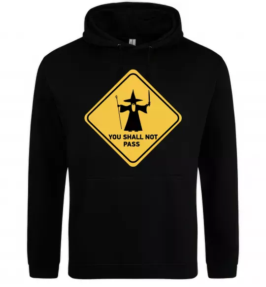 Жіноча толстовка (худі) You shall not pass sign Чорний фото