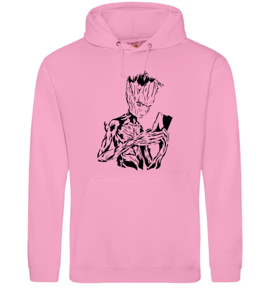 Чоловіча толстовка (худі) Грут та книга Рожевий фото