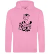 Чоловіча толстовка (худі) Грут та книга Рожевий фото