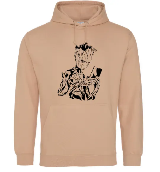 Чоловіча толстовка (худі) Грут та книга Пісочний фото