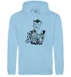 Чоловіча толстовка (худі) Грут та книга Блакитний фото