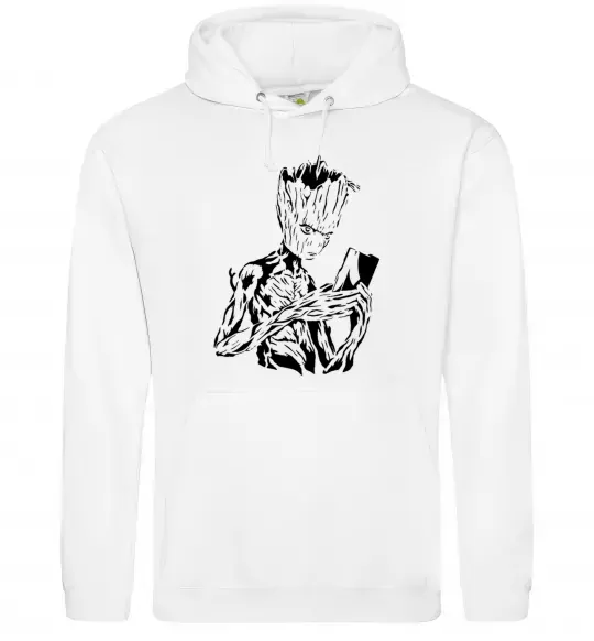 Жіноча толстовка (худі) Грут та книга Білий фото