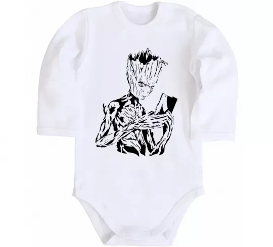 Дитячий бодік Грут та книга Білий фото