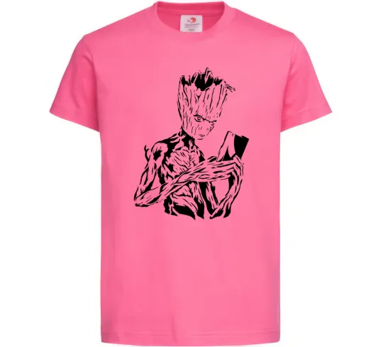 Детская футболка Грут та книга Ярко-розовый фото