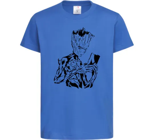 Детская футболка Грут та книга Ярко-синий фото