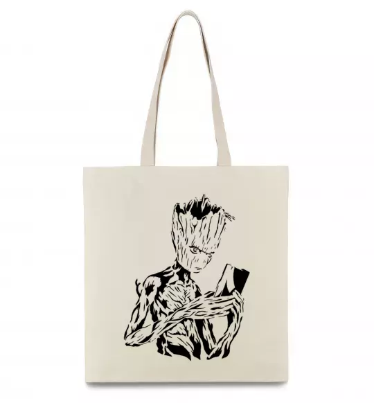 Еко-сумка Грут та книга Бежевий фото