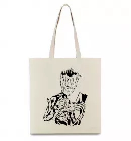 Эко-сумка Грут та книга Бежевый фото