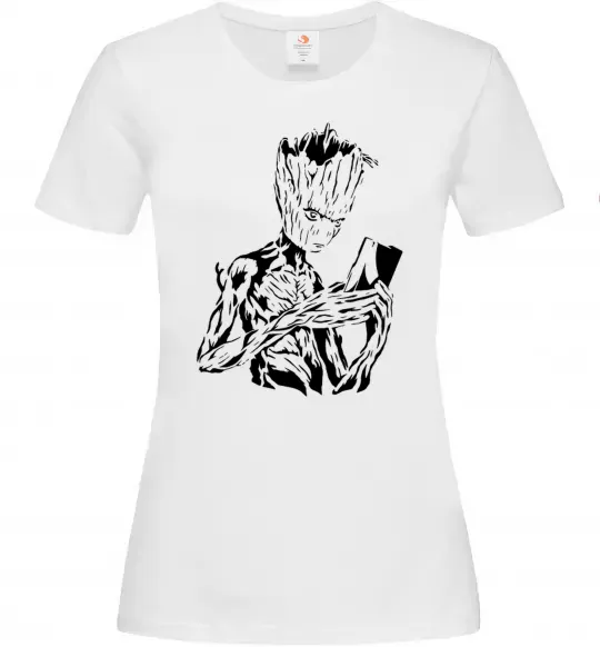 Женская футболка Грут та книга Белый фото