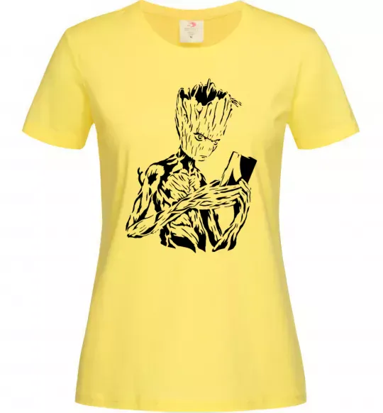 Женская футболка Грут та книга Лимонный фото