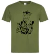 Чоловіча футболка Грут та книга Оливковий Чоловіча футболка Грут та книга Оливковий фото