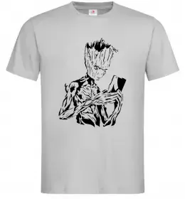 Мужская футболка Грут та книга Серый фото