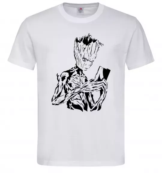 Чоловіча футболка Грут та книга Білий фото