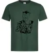 Чоловіча футболка Грут та книга Темно-зелений Чоловіча футболка Грут та книга Темно-зелений фото