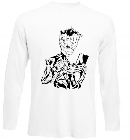 Лонгслив Грут та книга Белый фото