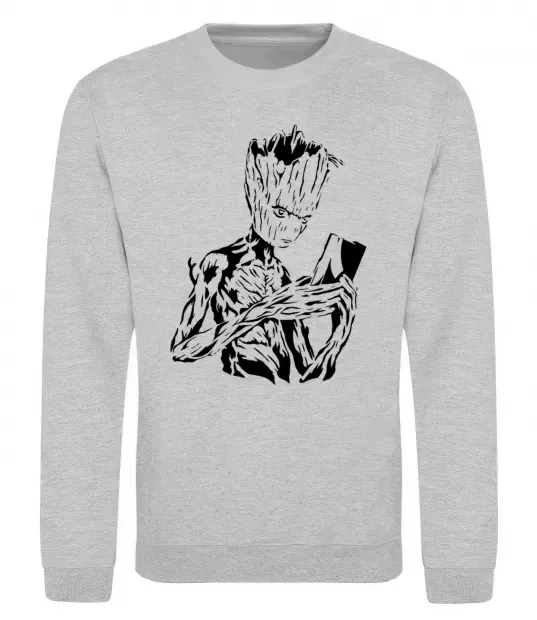 Світшот Грут та книга Сірий меланж фото