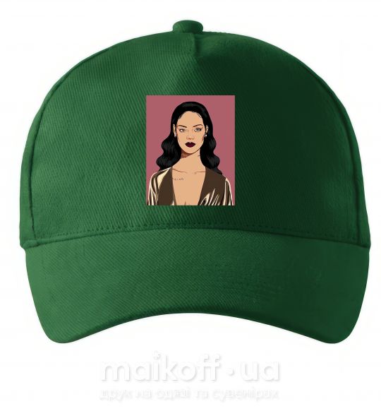Кепка Rihanna art Темно-зелений фото