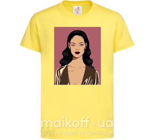 Детская футболка Rihanna art Лимонный фото