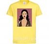 Дитяча футболка Rihanna art Лимонний фото