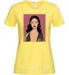 Жіноча футболка Rihanna art Лимонний фото