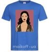Мужская футболка Rihanna art Ярко-синий фото